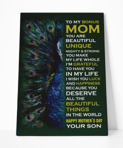 Gearhumans 3D Gitfs From Stepson For Stepmom Happy Mothers Day Custom Canvas