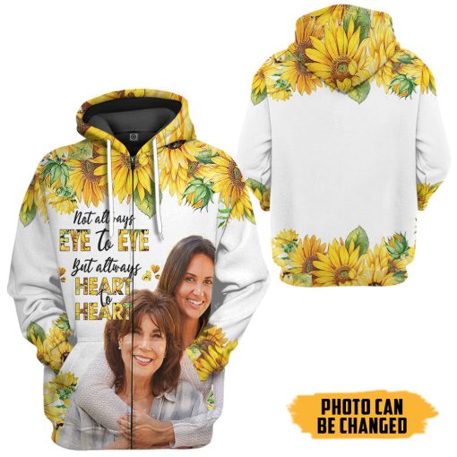 Gearhumans 3D Mother's Day Sunflower Custom Photo Tshirt Hoodie Apparel - Image 8