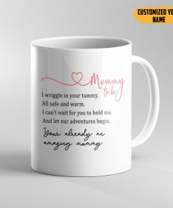 Gearhumans 3D Mummy To Be Custom Name Mug