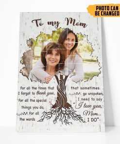 Gearhumans 3D To My Mom Custom Name Custom Photo Canvas