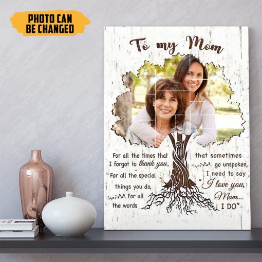 Gearhumans 3D To My Mom Custom Name Custom Photo Canvas