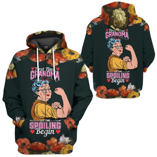 Gearhumans 3D First Time Grandma Custom Tshirt Hoodie Apparel - Image 8