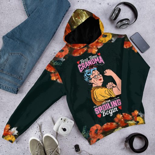 Gearhumans 3D First Time Grandma Custom Tshirt Hoodie Apparel - Image 11