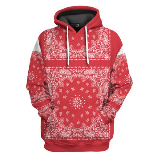 Gearhumans 3D Snoop Red Bandana Custom Tshirt Hoodie Apparel