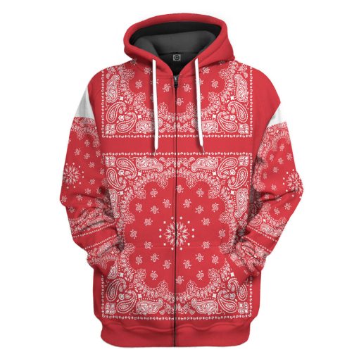 Gearhumans 3D Snoop Red Bandana Custom Tshirt Hoodie Apparel