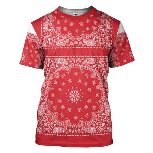 Gearhumans 3D Snoop Red Bandana Custom Tshirt Hoodie Apparel