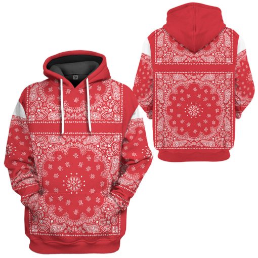 Gearhumans 3D Snoop Red Bandana Custom Tshirt Hoodie Apparel