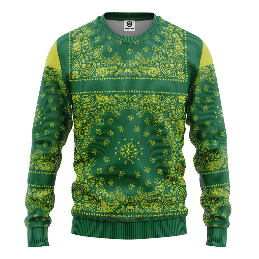 Gearhumans 3D Snoop Green Bandana Custom Tshirt Hoodie Apparel 2 Gearhumans 3D Snoop Green Bandana Custom Tshirt Hoodie Apparel - Image 2