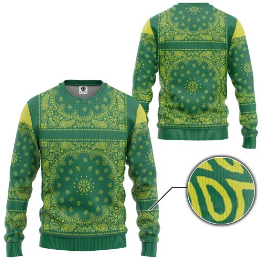 Gearhumans 3D Snoop Green Bandana Custom Tshirt Hoodie Apparel 19 Gearhumans 3D Snoop Green Bandana Custom Tshirt Hoodie Apparel