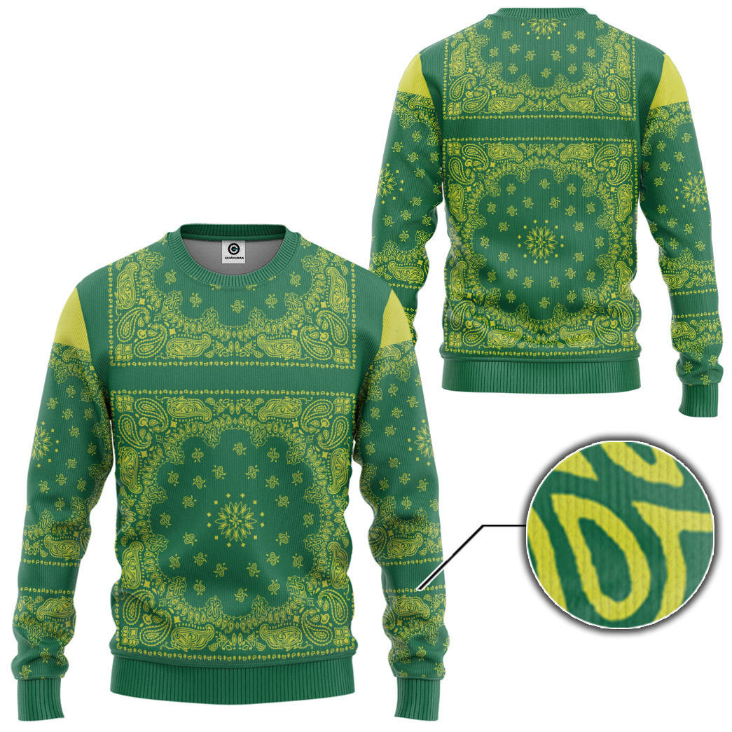 Gearhumans 3D Snoop Green Bandana Custom Tshirt Hoodie Apparel 7 Gearhumans 3D Snoop Green Bandana Custom Tshirt Hoodie Apparel - Image 7