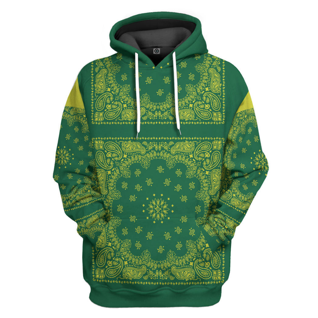 Gearhumans 3D Snoop Green Bandana Custom Tshirt Hoodie Apparel 1 Gearhumans 3D Snoop Green Bandana Custom Tshirt Hoodie Apparel