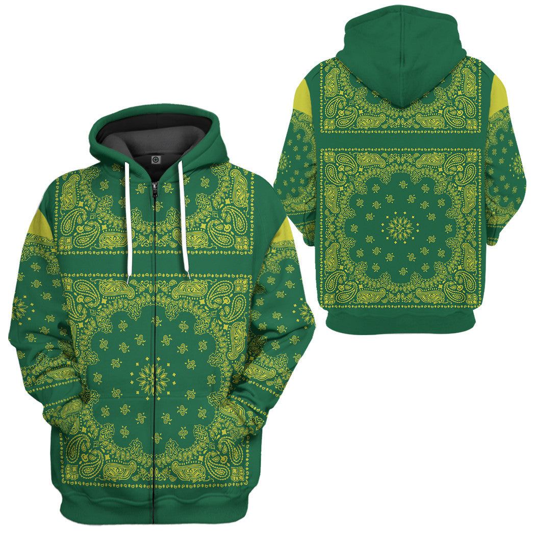 Gearhumans 3D Snoop Green Bandana Custom Tshirt Hoodie Apparel 8 Gearhumans 3D Snoop Green Bandana Custom Tshirt Hoodie Apparel - Image 8