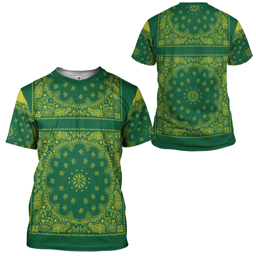 Gearhumans 3D Snoop Green Bandana Custom Tshirt Hoodie Apparel 6 Gearhumans 3D Snoop Green Bandana Custom Tshirt Hoodie Apparel - Image 6