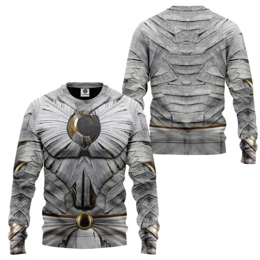 Gearhumans 3D Moon Knight White Cosplay Custom Tshirt Hoodie Apparel - Image 3