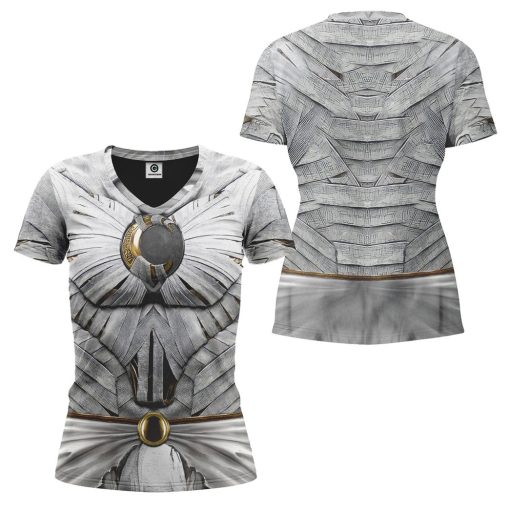 Gearhumans 3D Moon Knight White Cosplay Custom Tshirt Hoodie Apparel - Image 7