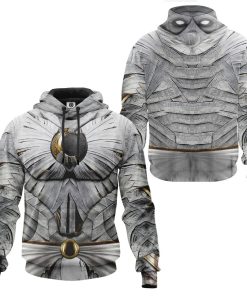 Gearhumans 3D Moon Knight White Cosplay Custom Tshirt Hoodie Apparel