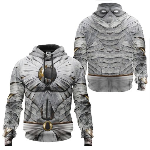 Gearhumans 3D Moon Knight White Cosplay Custom Tshirt Hoodie Apparel