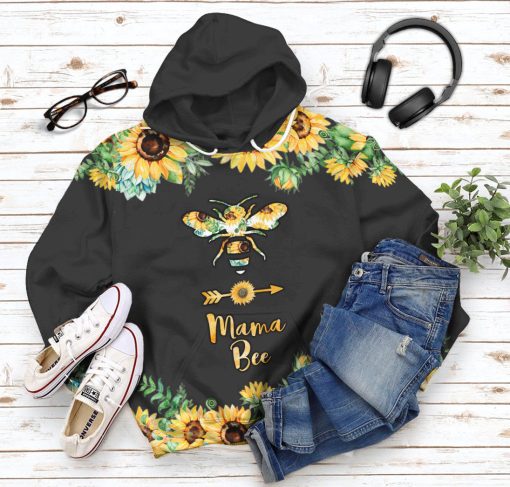 Gearhumans 3D Mama Bee Sunflowers Mothers Day Custom Tshirt Hoodie Apparel - Image 11