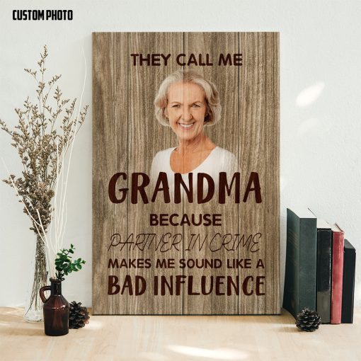 Gearhumans 3D They Call Me Grandma Custom Photo Canvas - Image 3