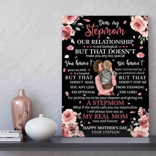 Gearhumans 3D To My Stepmom Gift For Stepmom From Stepson Custom Canvas - Image 5