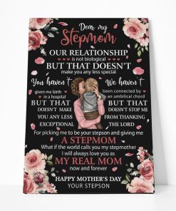 Gearhumans 3D To My Stepmom Gift For Stepmom From Stepson Custom Canvas