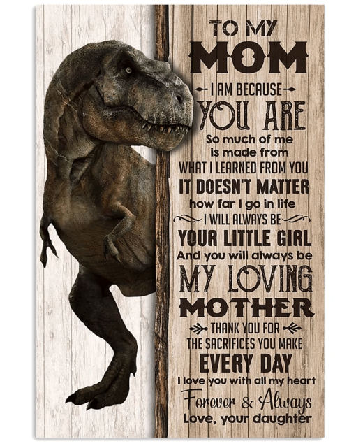 Gearhumans 3D To My T Rex Grandma Custom Name Canvas - Image 6