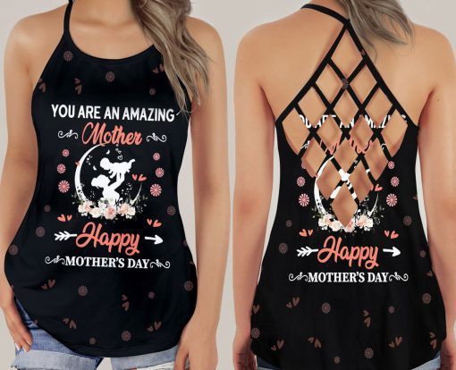 Gearhumans 3D You Are An Amazing Mothers Day Custom Criss Cross Tank Top - Image 3