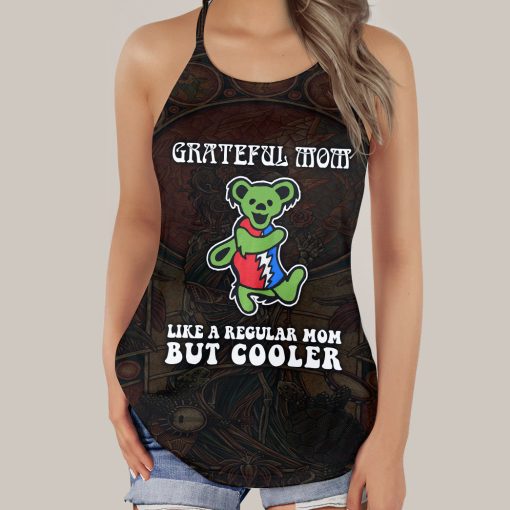 Gearhumans 3D Grateful Mom Mothers Day Custom Criss Cross Tank Top