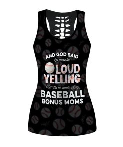 Gearhumans 3D So He Made Baseball Bonus Mom Shirt Mothers Day Custom Hollow Tank Top