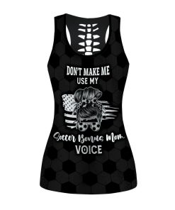 Gearhumans 3D Soccer Bonus Mom Voice Mothers Day Custom Hollow Tank Top