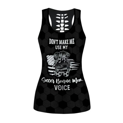 Gearhumans 3D Soccer Bonus Mom Voice Mothers Day Custom Hollow Tank Top