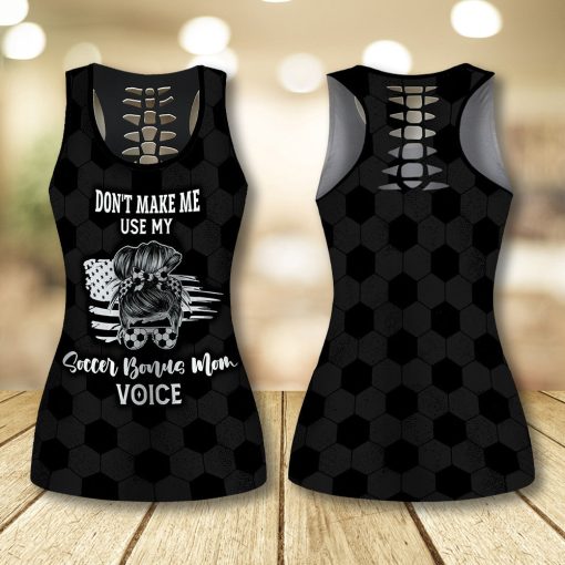 Gearhumans 3D Soccer Bonus Mom Voice Mothers Day Custom Hollow Tank Top - Image 3