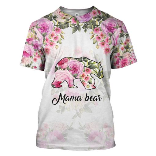 Gearhumans 3D Mama Bear Mothers Day Custom Tshirt Hoodie Apparel - Image 3
