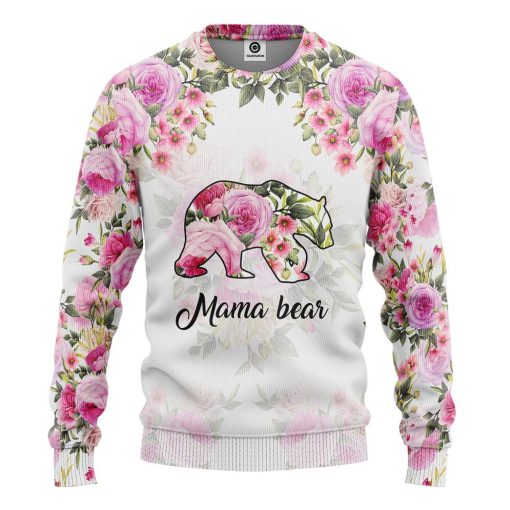 Gearhumans 3D Mama Bear Mothers Day Custom Tshirt Hoodie Apparel - Image 2