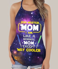Gearhumans 3D Jedi Master Mom Mothers Day Custom Criss Cross Tank Top