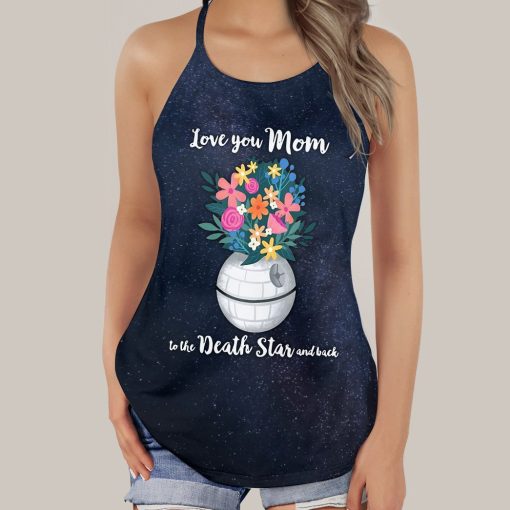 Gearhumans 3D Love You Mom S.W Mothers Day Custom Criss Cross Tank Top