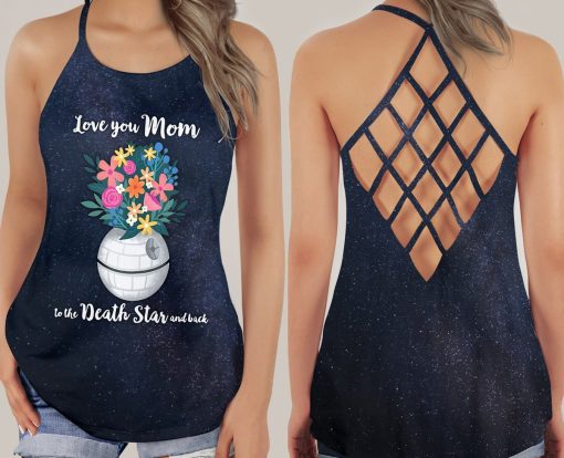 Gearhumans 3D Love You Mom S.W Mothers Day Custom Criss Cross Tank Top - Image 3