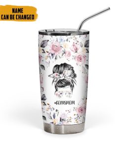 Gearhumans 3D Happy Mothers Day Gift For Bonus Mom Custom Name Tumbler