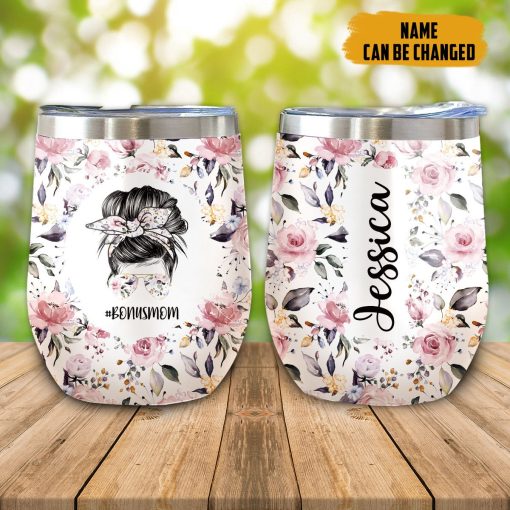 Gearhumans 3D Happy Mothers Day Gift For Bonus Mom Custom Name Tumbler - Image 8