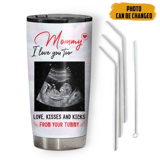 Gearhumans 3D To My Mommy To Be Happy Mothers Day Gift Custom Photo Tumbler