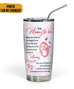 Gearhumans 3D To My Mommy To Be Happy Mothers Day Gift Custom Photo Tumbler