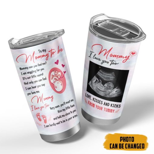 Gearhumans 3D To My Mommy To Be Happy Mothers Day Gift Custom Photo Tumbler