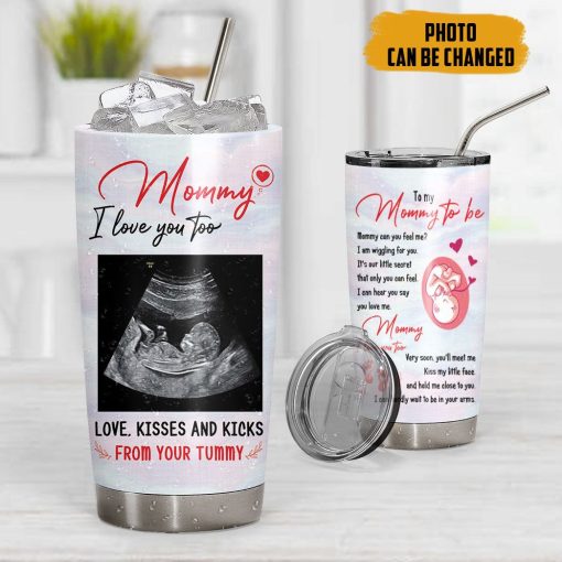 Gearhumans 3D To My Mommy To Be Happy Mothers Day Gift Custom Photo Tumbler