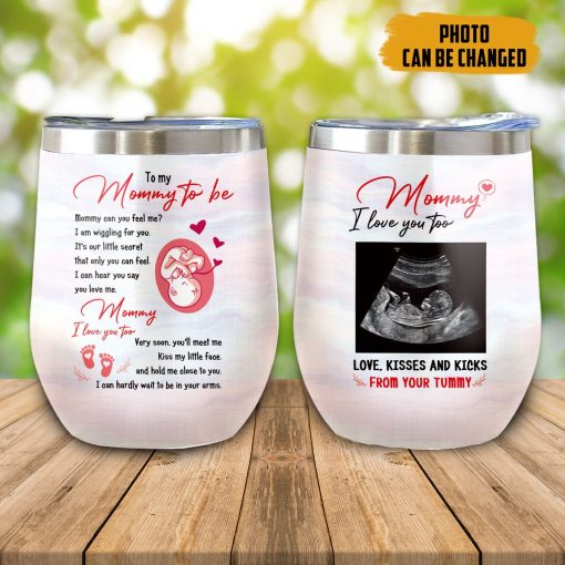 Gearhumans 3D To My Mommy To Be Happy Mothers Day Gift Custom Photo Tumbler