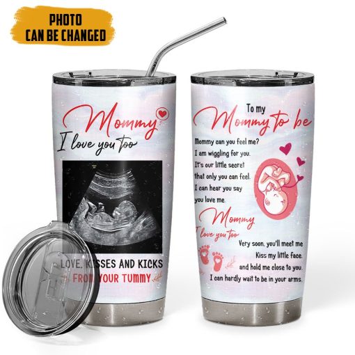 Gearhumans 3D To My Mommy To Be Happy Mothers Day Gift Custom Photo Tumbler