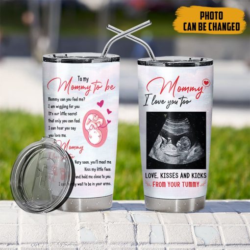 Gearhumans 3D To My Mommy To Be Happy Mothers Day Gift Custom Photo Tumbler