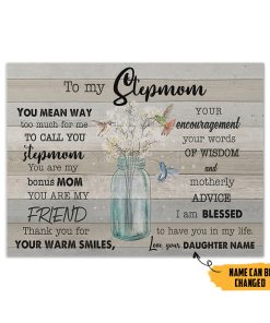 Gearhumans 3D Gift For Stepmom From Daughter Custom Name Canvas