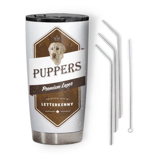 Gearhumans 3D Letterkenny Puppers Custom Tumbler - Image 2