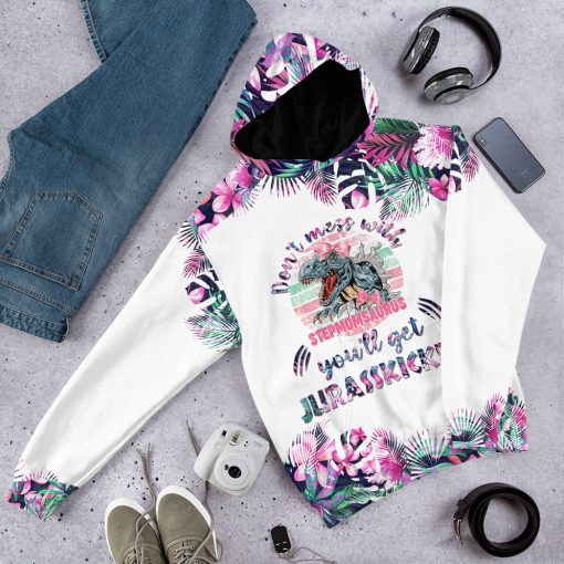 Gearhumans Gearhuman 3D Dont Mess With Stepmomsaurus Mothers Day Gift Custom Tshirt Hoodie Apparel