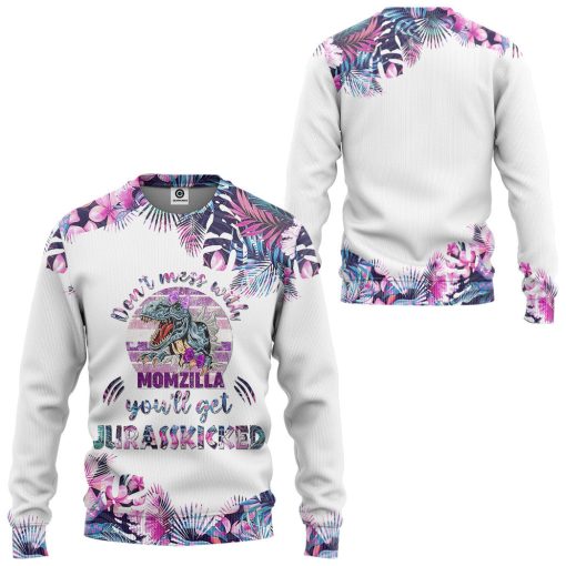 Gearhumans Gearhuman 3D Dont Mess With Momzilla Mothers Day Gift Custom Tshirt Hoodie Apparel - Image 11